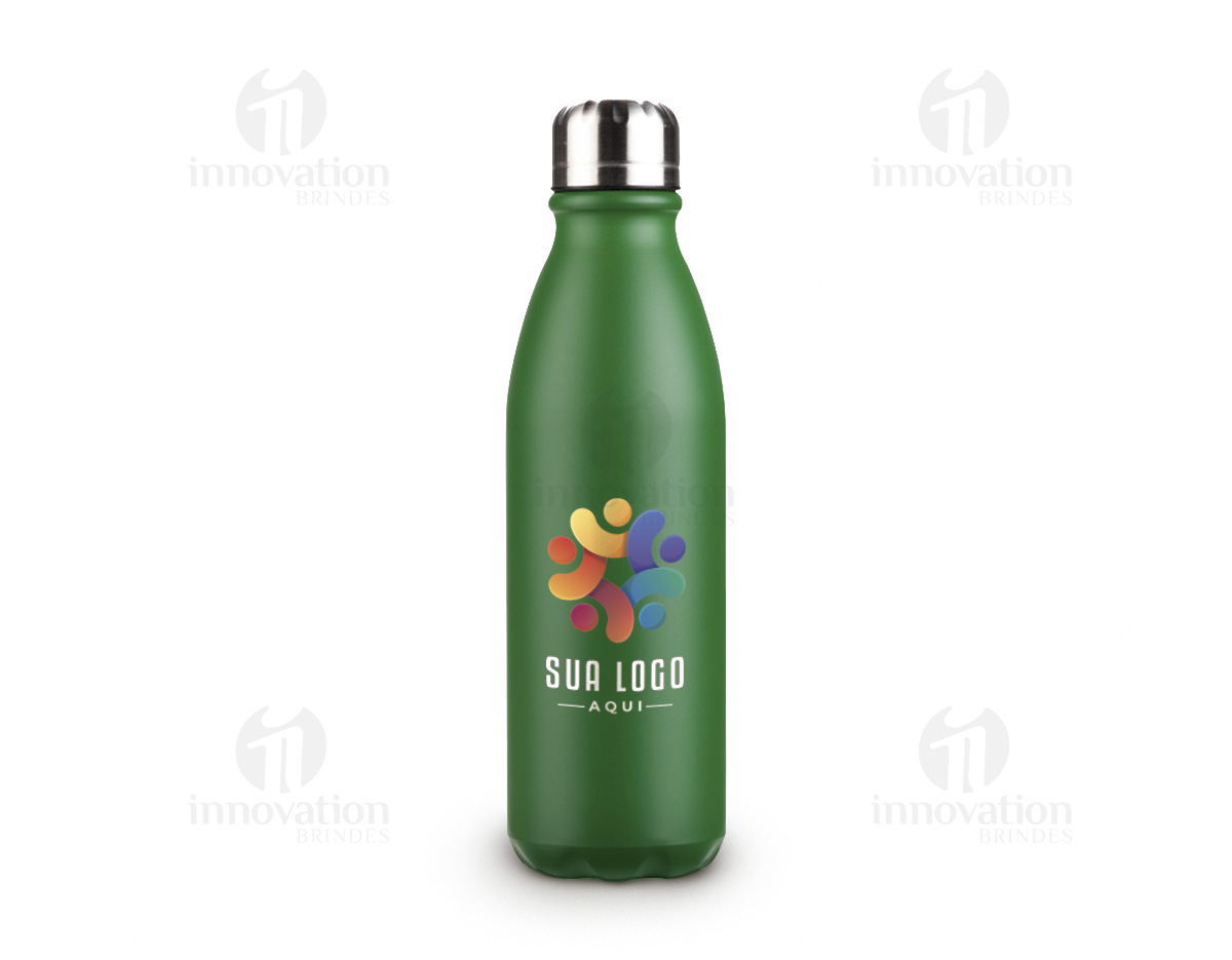 Garrafa de alumínio de 750ml contendo vinho, bebida alcoólica, líquido, vodka, rótulo, bar, garrafas, festa, límpido