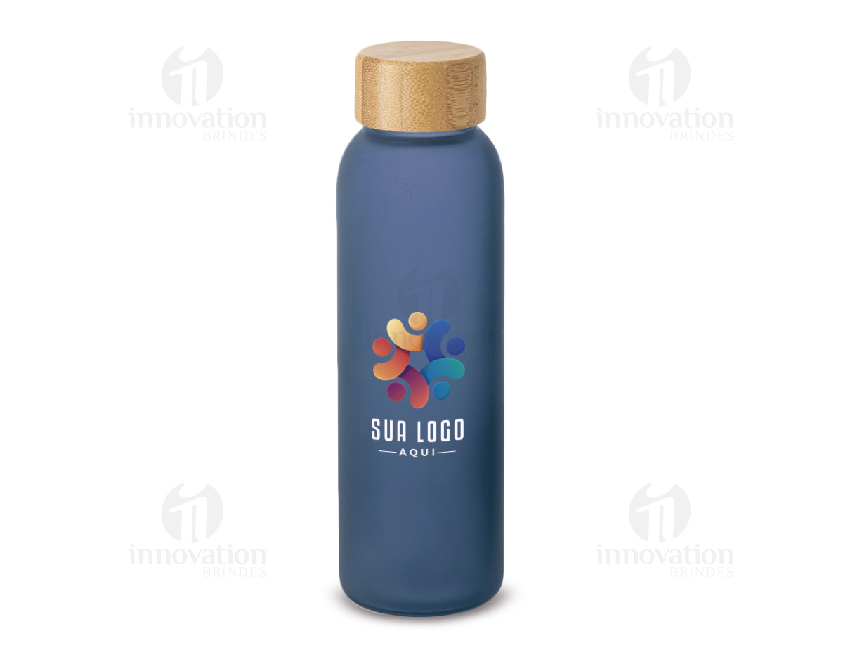 Frosted glass squeeze 520 mL for toiletry and hygiene care, clean and transparent, with a plastic cap and elegant design.