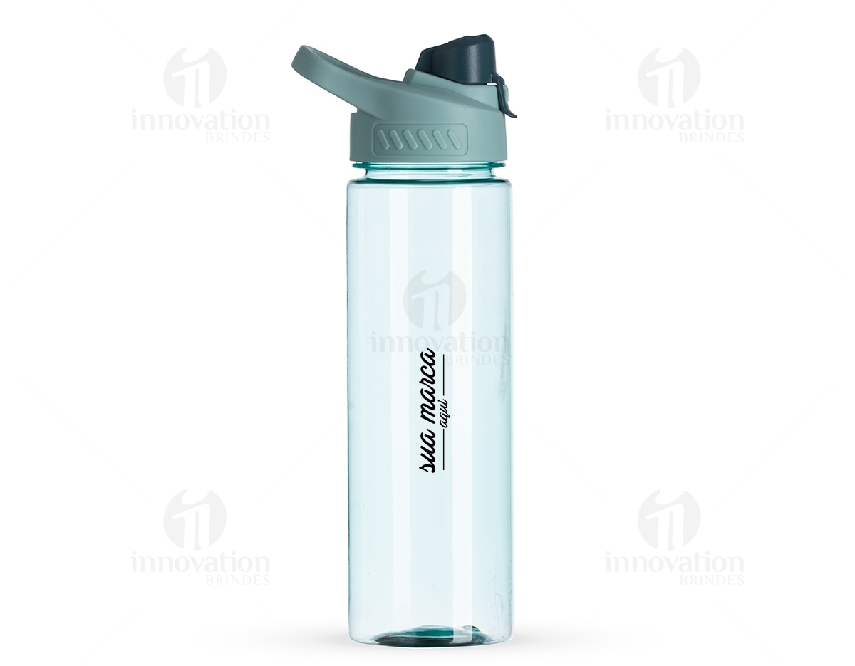 Squeeze Plástico 700ml - Moderno e prático para manter-se hidratado o dia todo. Feito em plástico transparente, com design