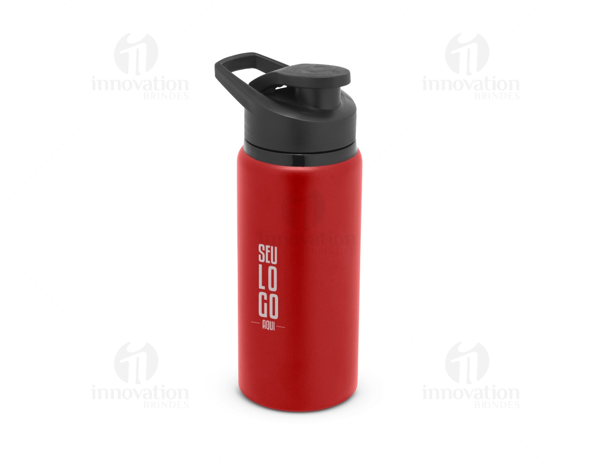 Garrafa de alumínio com acabamento mate de 660ml, contendo líquido.