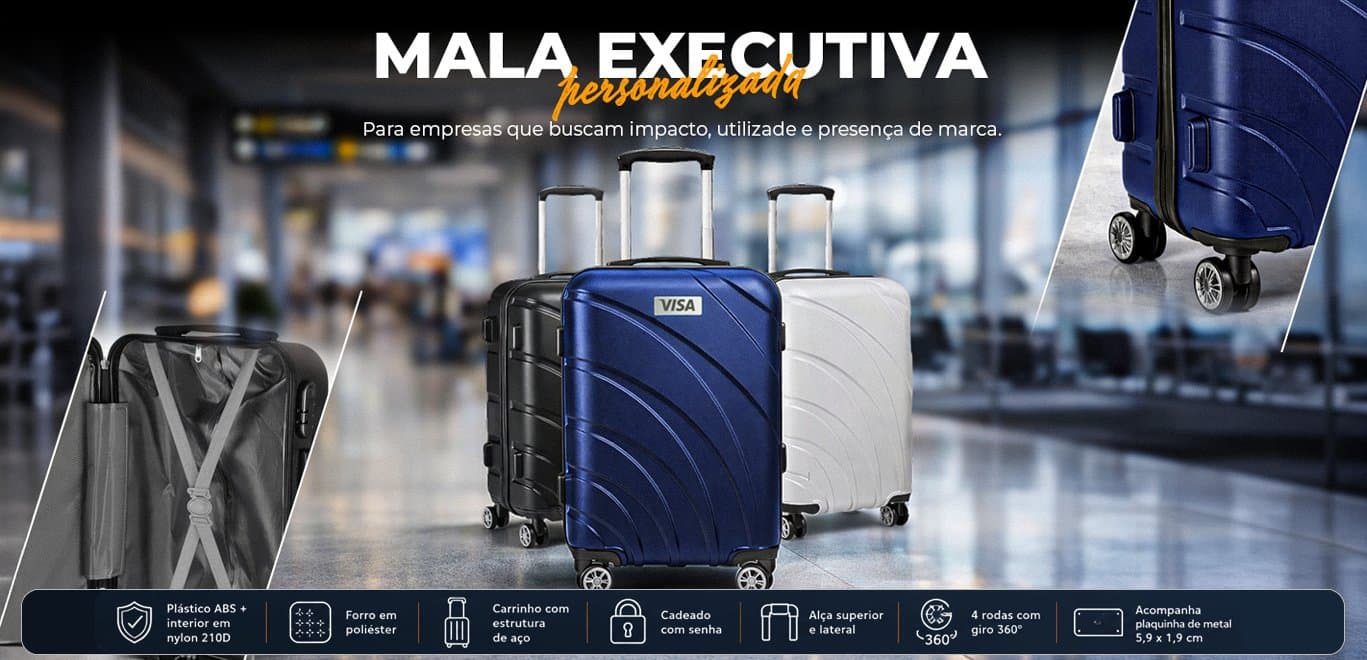 Mala Executiva Personalizada - Para empresas que buscam impacto, utilidade e presença de marca