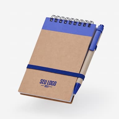 Bloco de anotações e moleskine de design moderno e limpo. Perfeito para o seu negócio, este item é prático, versátil e ideal para o dia a dia. Adquira já o seu e mantenha-se organizado!