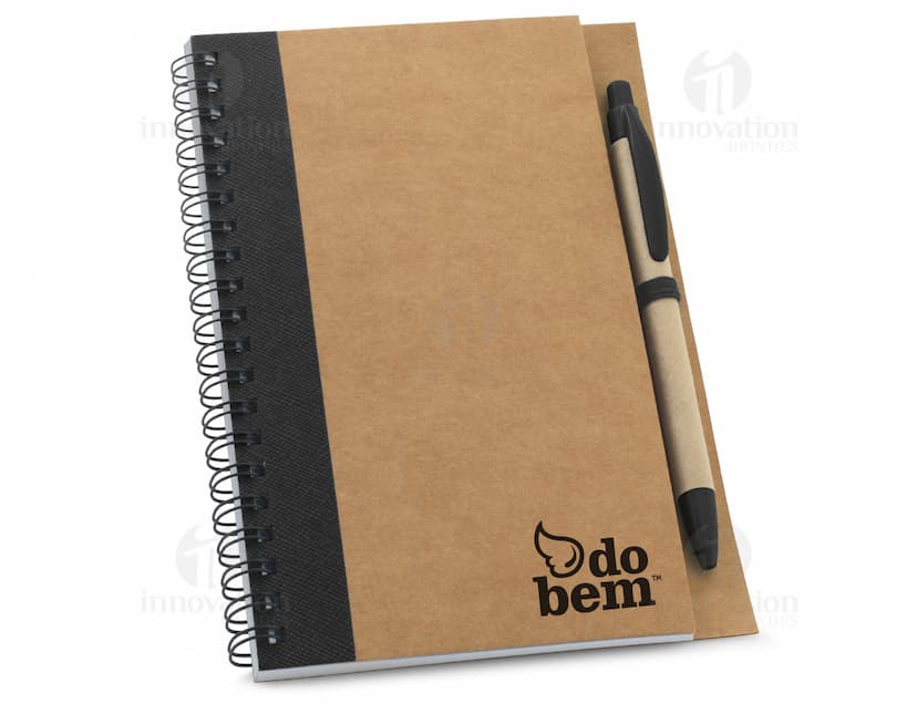 Bloco de anotações ecológico - 20 folhas. Ideal para manter suas ideias organizadas de forma sustentável. Feito de papel reciclado, é perfeito para anotações, lembretes e registros diários. Prático, versátil e amigo do meio ambiente. Adquira já o seu!
