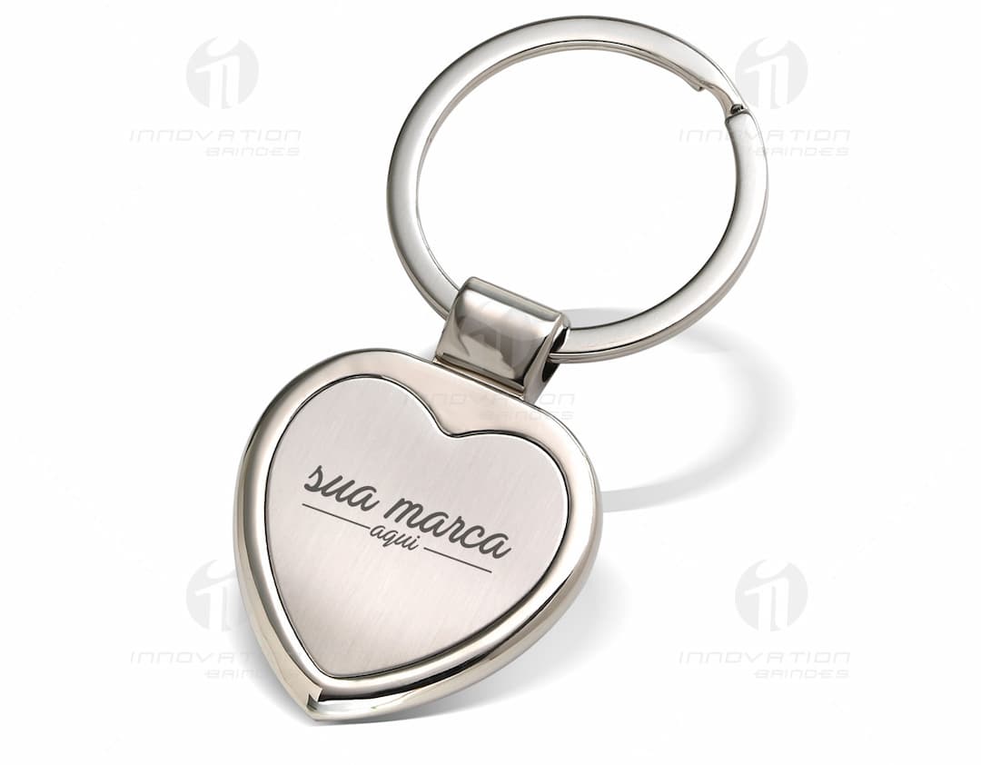 chaveiro de metal coração Personalizado