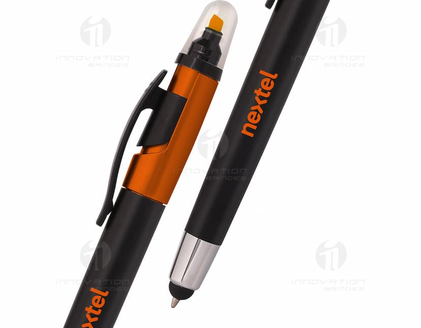 caneta plástica com touch Personalizado
