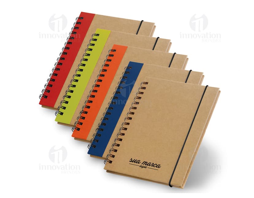 Bloco de anotações ecológico feito com papel reciclado - ideal para estudos, negócios e finanças. Produto sustentável e prático para organizar suas ideias.