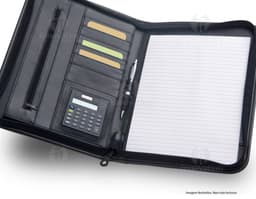 Pasta A4 de Couro Sintético - Perfeita para Organização de Documentos e Armazenamento de Dados. Ideal para uso empresarial e