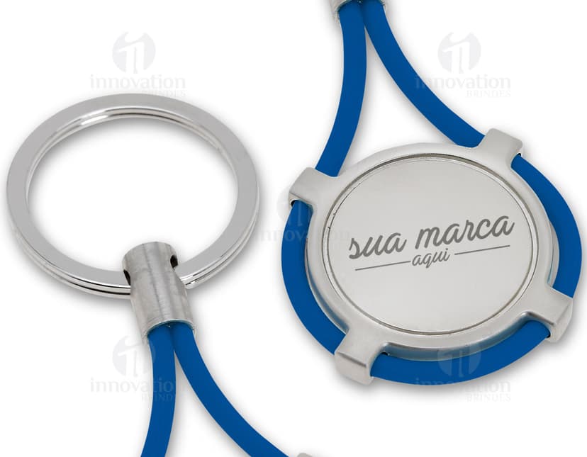 Chaveiro de metal e silicone  - 01: um acessório prático e durável para quem busca praticidade no dia a dia. Perfeito para os amantes de viagens ou profissionais da área médica. Adquira já o seu!