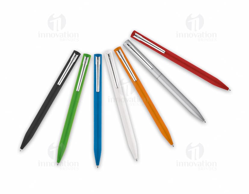 Caneta de metal elegante e durável para escrita profissional. Ideal para uso no escritório, escola ou negócios. Design sofisticado em prata, com ponta afiada e tinta de qualidade. A precisão que você precisa para assinar documentos, fazer anotações e planejar seu dia. Adquira já sua caneta de metal e destaque-se em qualquer situação.