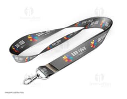 Cordón para tarjeta con mosquetón de 85 cm x 1,5. Diseño moderno y colorido, perfecto para identificación en eventos y
