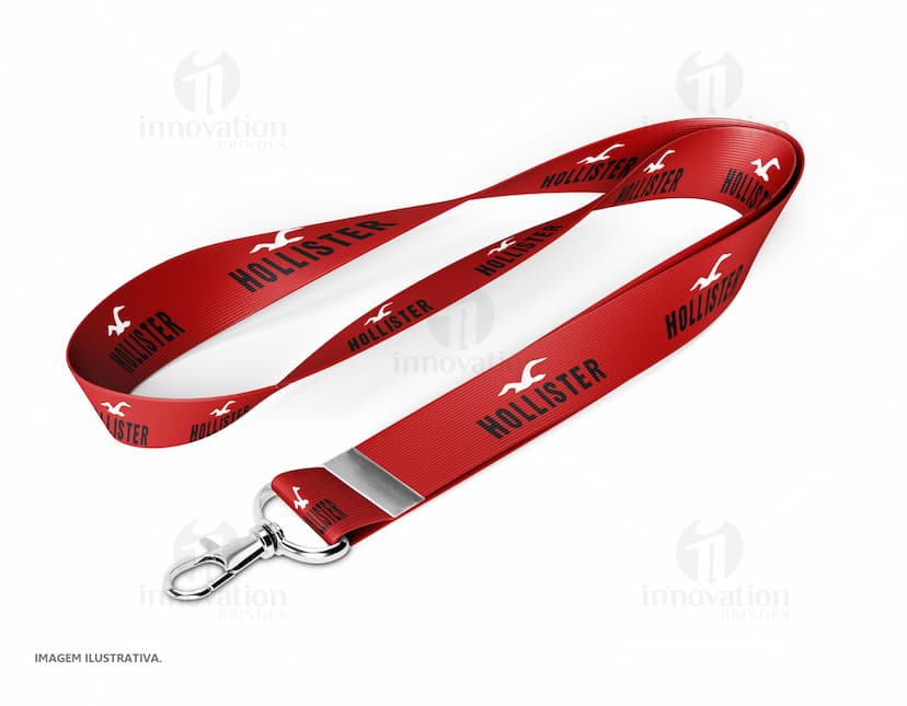 Cordão para crachá com mosquetão 85 cm x 2,5, ideal para eventos corporativos e feiras. Design moderno e colorido, com elementos gráficos e formas abstratas. Proporcione uma identidade visual única para sua empresa com este acessório versátil. Adquira já o seu!