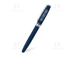 Metal Pen with Padded Case in silver tone.