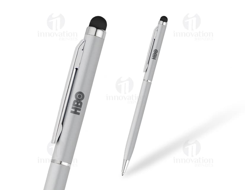 Caneta de metal com touch: adicione elegância e funcionalidade ao seu dia a dia! Perfeita para uso no escritório, escola ou em casa, essa caneta possui ponta touch para facilitar o manuseio de dispositivos eletrônicos. Feita com materiais de alta qualidade, é ideal para escrever, desenhar e assinar documentos. Garanta já a sua!