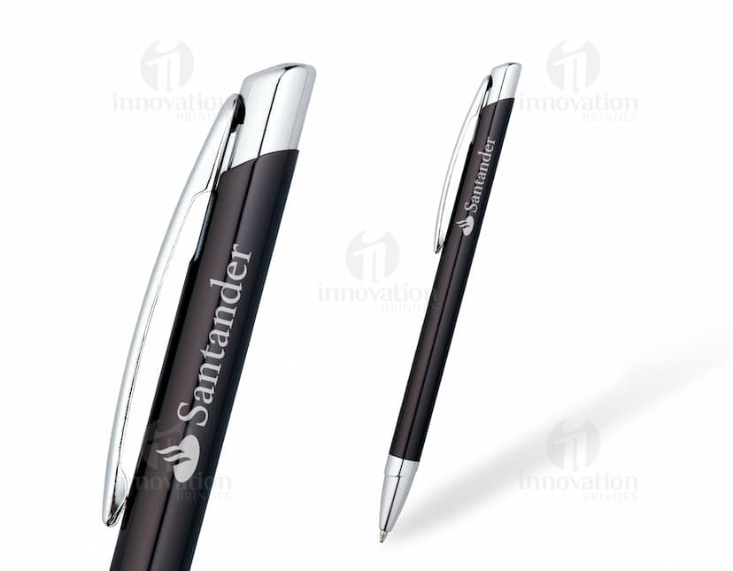 Caneta de metal elegante e durável para escrita profissional. Ideal para escritório, escola e negócios. Feita de aço inoxidável, com ponta de tinta preta afiada. Adquira já a sua!