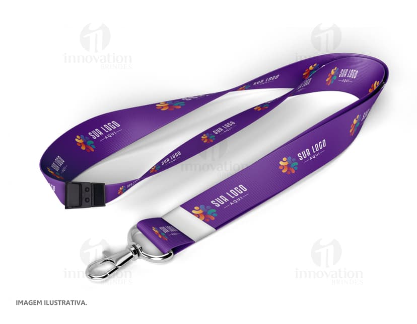 Cordão para crachá com trava e mosquetão - 03: O acessório ideal para manter seu crachá sempre seguro e visível. Confeccionado com material resistente, design moderno e tecnologia de ponta. Perfeito para uso corporativo ou eventos. Garanta o seu agora!