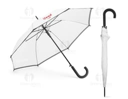 Guarda-chuva preto para proteção em dias chuvosos. Acessório indispensável para se manter seguro e seco. Design moderno e