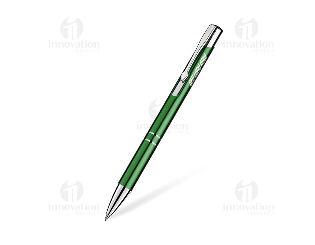 Caneta metálica de cor prateada, escrita fina, design elegante, ideal para uso no escritório, escola ou em casa. Perfeita
