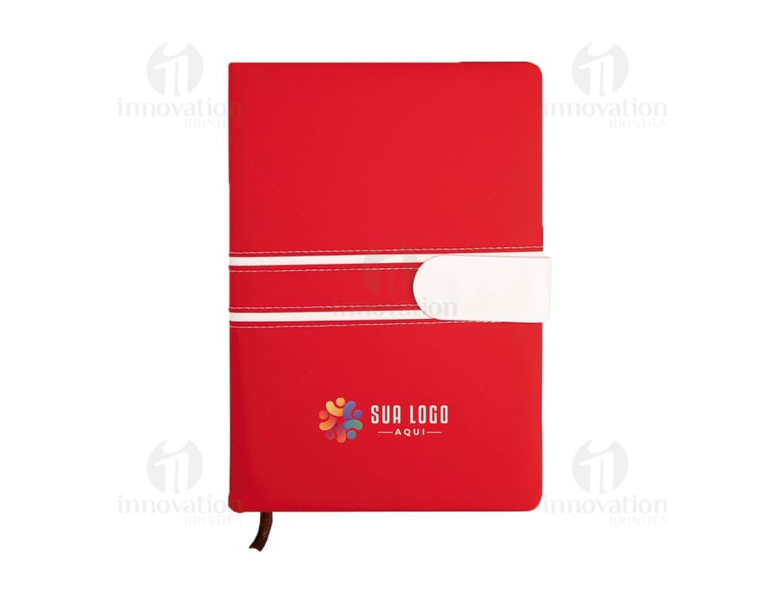 CADERNO DE COURO FOSCO COM ALÇA