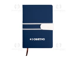 CADERNO DE COURO FOSCO COM ALÇA