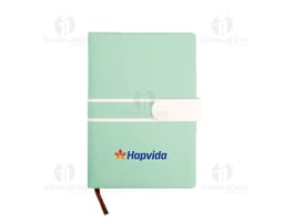 CADERNO DE COURO FOSCO COM ALÇA
