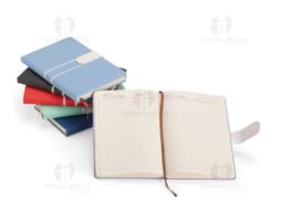 CADERNO DE COURO FOSCO COM ALÇA