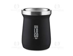 Cuia térmica de inox com capacidade de 250ml, ideal para manter a temperatura da bebida por mais tempo. Design moderno e