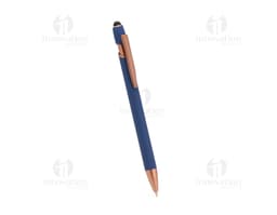 Caneta Metal Touch em tons de marrom e preto, ideal para escrita e desenho. O objeto possui um design elegante e luxuoso