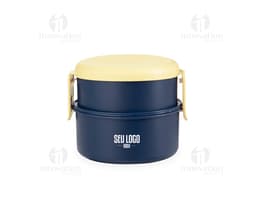 Marmita Plástica Dupla 700ml em meio a uma variedade de itens de cozinha e cuidados com a saúde, incluindo waffle iron