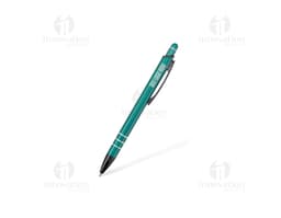 Metal touch pen used for writing and drawing. Made of silver metal with a sharp tip and black ink. Ideal for educational
