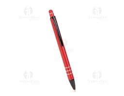 Metal touch pen used for writing and drawing. Made of silver metal with a sharp tip and black ink. Ideal for educational