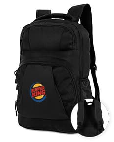 Mochila Oxford 23L preta de couro para viagem, equipada com alça de mão e zíper. Ideal para transportar bagagem de forma casual. Perfeito para homens em viagens de negócios ou aventuras ao ar livre.