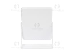 Espejo de Mesa Plástico en una oficina moderna con portátil, videodisco, computadora, negocio, vacío, 3d, tecnología, equipo
