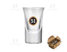 Kit de 6 copos de vidro de 30ml, ideais para preparar e servir drinks e bebidas refrescantes. Os copos são transparentes