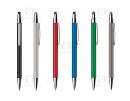 Caneta de metal acionador touch com design elegante e sofisticado, ideal para uso no escritório ou na escola. Suas
