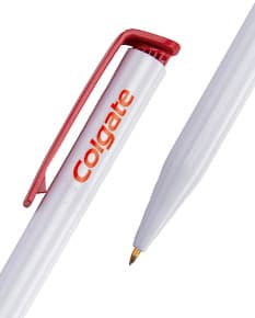 Caneta plástica para escrita em papel, design prático e leve. Feita de plástico resistente, disponível em diversas cores. Ideal para uso no escritório, na escola ou em casa.