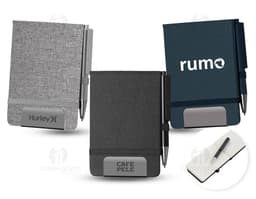 Mini caderno A6 em RPET com caneta