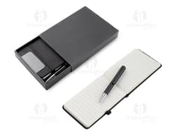 Mini caderno A6 em RPET com caneta