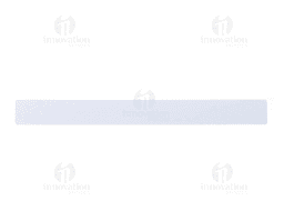 Régua plástica de 30cm colorida com elementos gráficos e design moderno, com listras coloridas em tons de amarelo, laranja