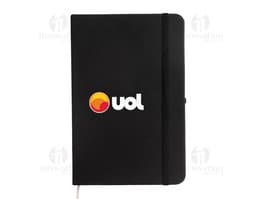 Planner Permanente Emborrachado com capa protetora preta, design moderno, espaço em branco para organização de informações