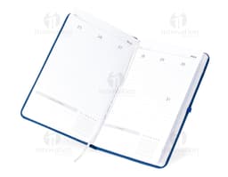 Planner Permanente Emborrachado com capa protetora preta, design moderno, espaço em branco para organização de informações
