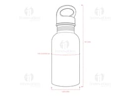 Garrafa de Squeeze Inox 450ml transparente, saudável e refrescante, feita de plástico, com tampa, ideal para água, sumos ou