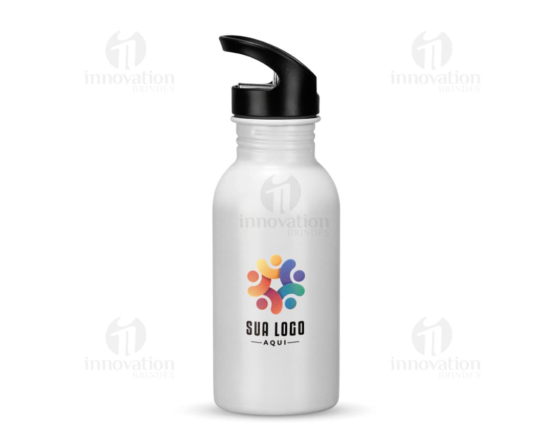 Garrafa de Squeeze Inox 450ml transparente, saudável e refrescante, feita de plástico, com tampa, ideal para água, sumos ou