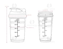 COQUETELEIRA PLÁSTICA 500ML