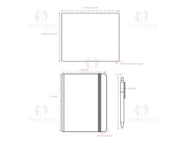 Kit Executivo 2 Peças com caderno, pasta, em branco, livro, papel, cobertura protetora, escritório, vazio, documento