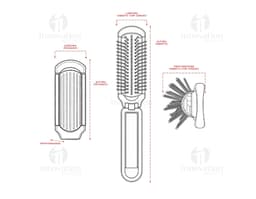 CEPILLO PORTÁTIL PLEGABLE CON ESPEJO