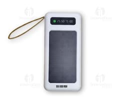 Power Bank 10000mAh; dispositivo eletrônico portátil, moderno e preto; equipamento de tecnologia com tela digital e botões