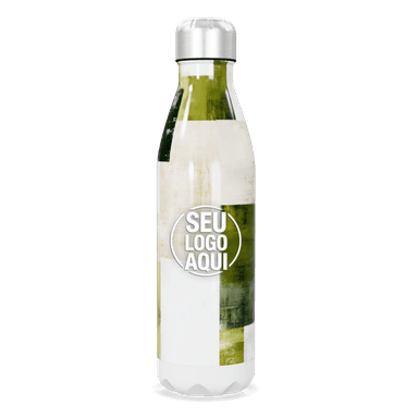 Garrafa Inox Verde Com Estampa Abstrata personalizado