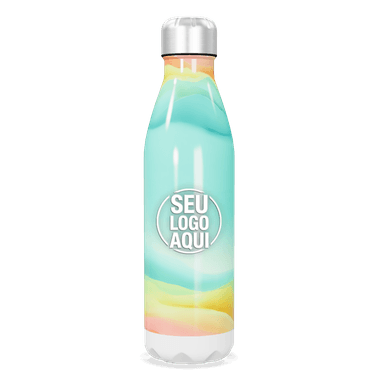 Garrafa Inox Degradê Multicolorida personalizado