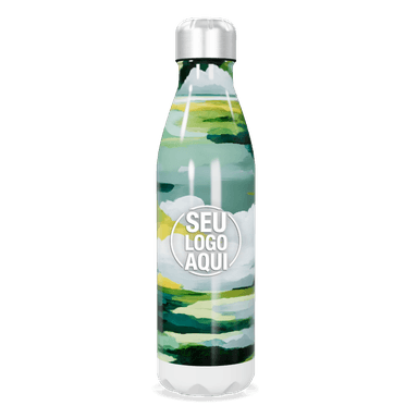 Garrafa Inox Estampa Céu Verde personalizado