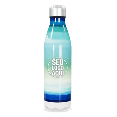 Garrafa Inox Listrada Azul E Verde personalizado